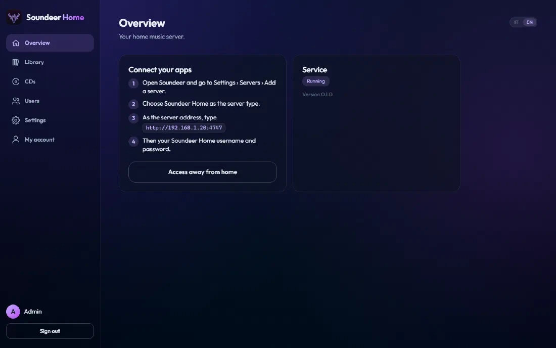 Everything at a glance, and how to connect the app.