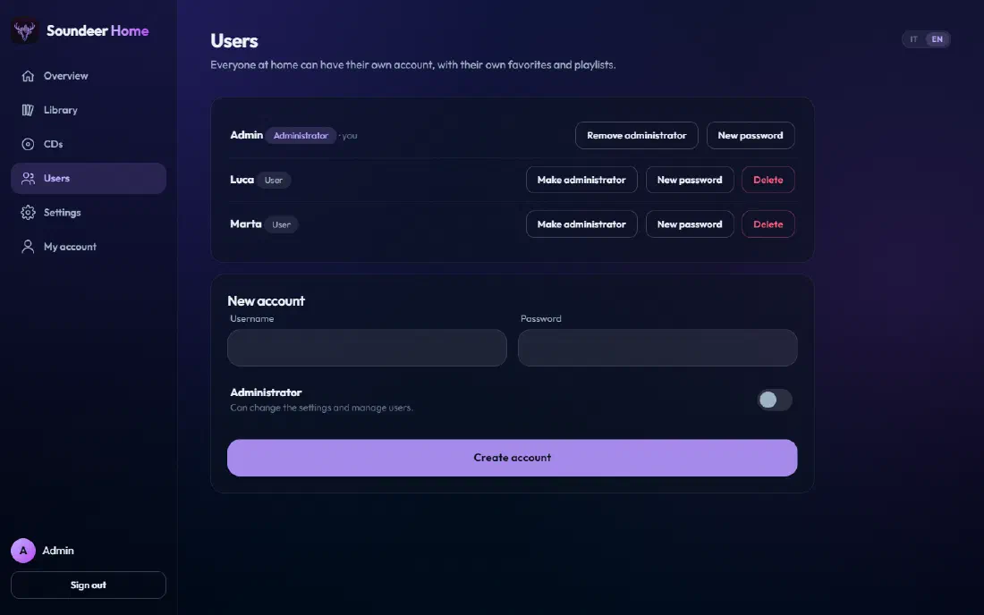 An account for everyone at home.